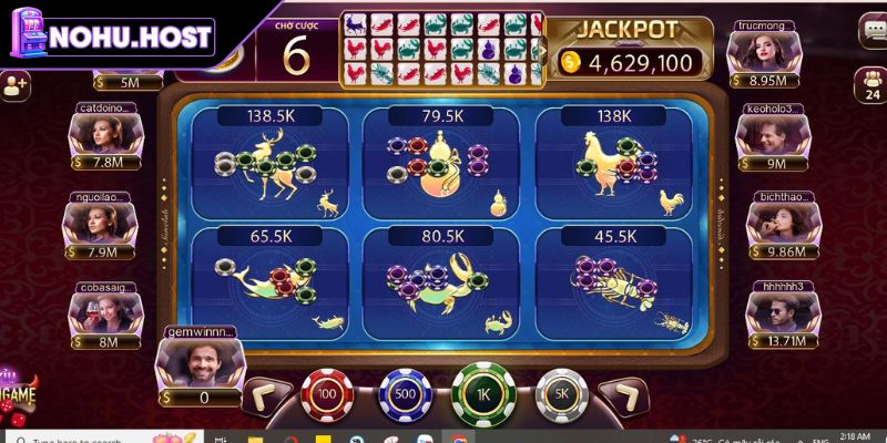 Các loại cửa cược Bầu Cua NOHU